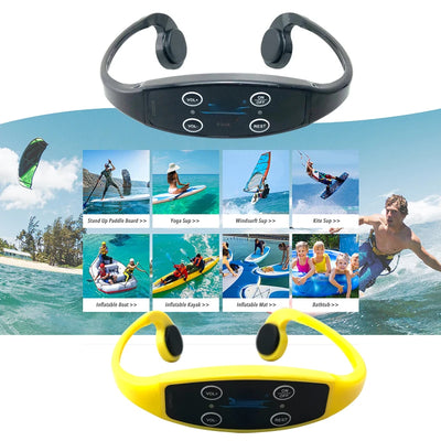 H-906A Bone Conduction Earphones Swimming Receiver Portable Light H-900A FM Transmitter Headphone