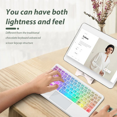 Wireless Backlight Keyboard And Mouse With Touchpad For Apple Huawei Samsung Xiaomi Rechargeable Ultra-Thin Tablet Teclado
