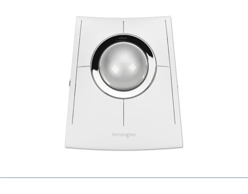 Kensington Wireless/Wired Mouse Trackball SlimBlade Pro White Ergonomic Design for Both Hand for CAD K72084