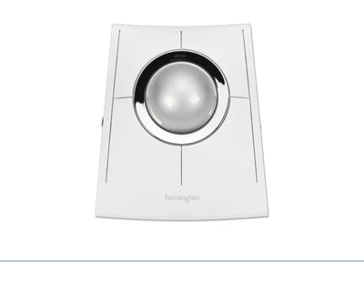 Kensington Wireless/Wired Mouse Trackball SlimBlade Pro White Ergonomic Design for Both Hand for CAD K72084