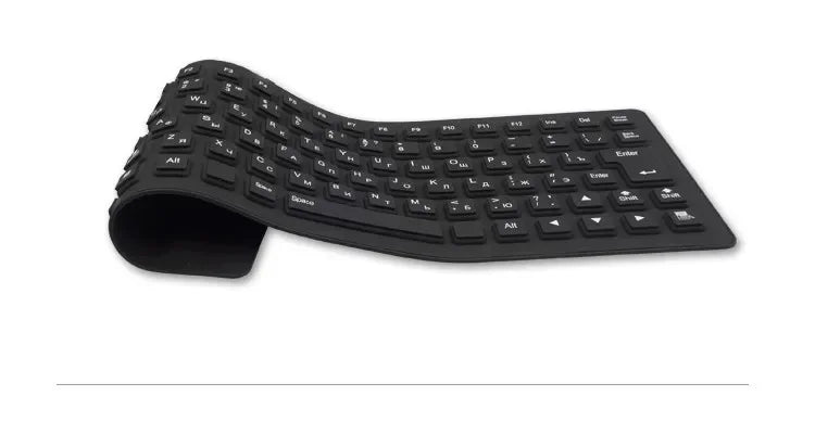 85 Keys Silicon Soft Keyboard USB Plug Play  Wired Gamer Waterproof Russian Keyboard Tablet Desktop Pad PC Tablet