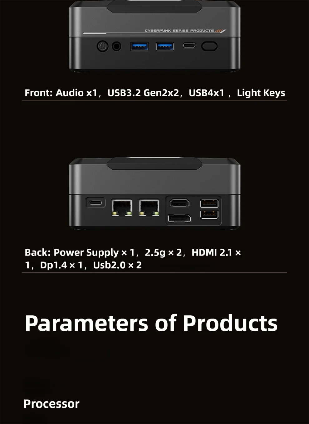 Mini Pc AMD Ryzen R7-7840HS 8 Core 16 Thread Computer