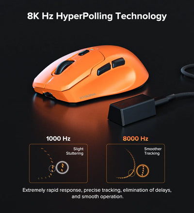 Kysona Uranus Pro Wireless Game Mouse Bluetooth 2.4g Three Mode E-Sports Lightweight Ergonomics Gaming Mouse For PC Gamer Gift