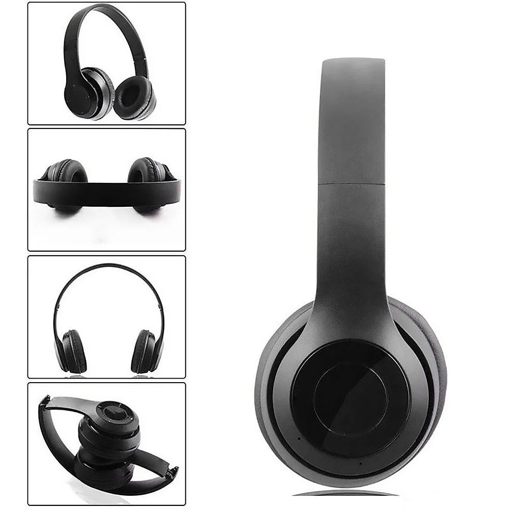 P47 Wireless Over Ear Headset Noise Cancelling Bluetooth-Compatible 5.0 Game Headset Card Mp3 Player Built-in Mic for Smartphone