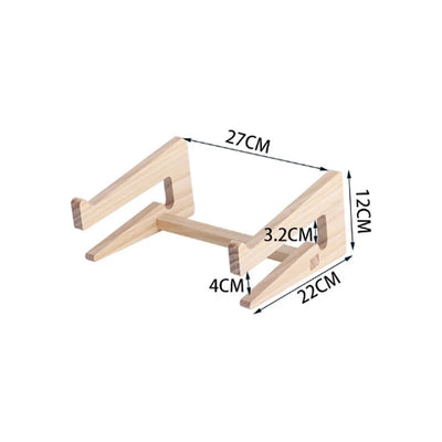 Wood Laptop Stand Assembled Lapdesk Riser For 11-17 inch Laptop Wooden Cooling Bracket For Macbook Dell Reinforced Support Base