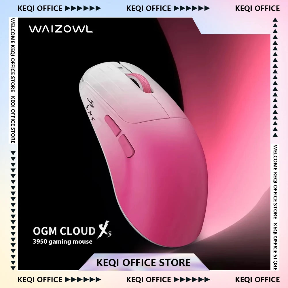 Waizowl OGM CloudXS Gaming Mouse Wireless 3mode E-sports Mice PAW3950 Lightweight Customziation Mouse Computer Accessories Gifts