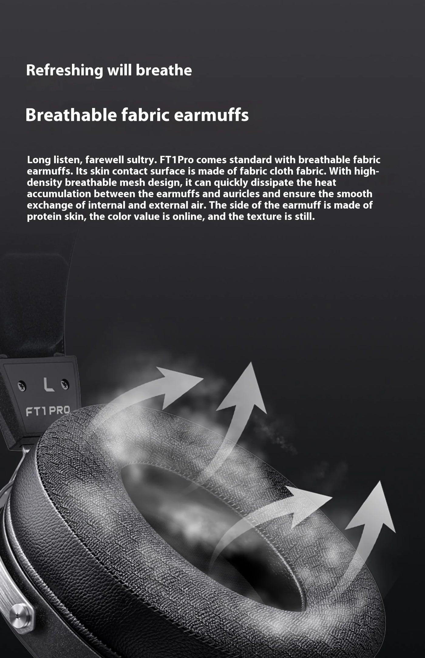 Fiio FT1 Pro Black And Blue Headphones Open Flat Diaphragm Wired Earphones 3.5mm/4.4mm Interchangeable HIFI Custom Headsets