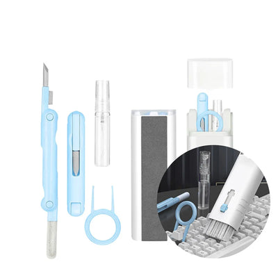 7-in-1 Computer Keyboard Cleaner Brush Kit Bluetooth Earphone Cleaning Pen For Airpods 3 Pro Headset Cleaning Tool Keycap Puller