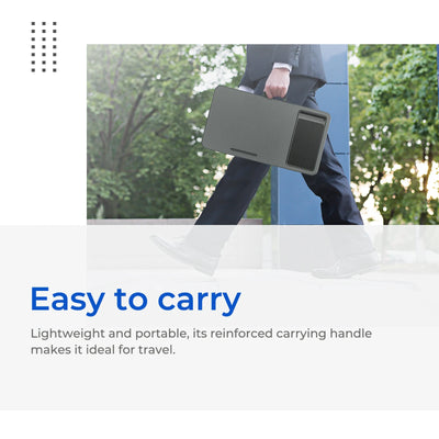 Home Office Pro Lap Desk with Mouse Pad and Phone Holder 21.1x12inch PORTABLE LIGHTWEIGHT