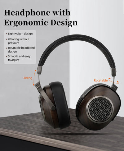 SIVGA ANSER High-Fidelity Audio Open-back Wooden Headphone 50mm Dynamic Driver Over-ear Wired Headset