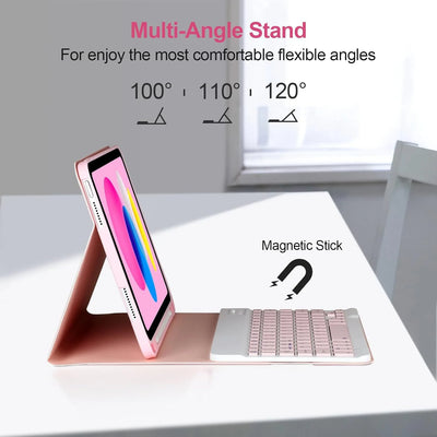 iPad 10th Gen Case with Keyboard Wireless Detachable Folio Keyboard Cover with Mouse Pencil Slot for iPad 10th Gen 10.9Inch 2022