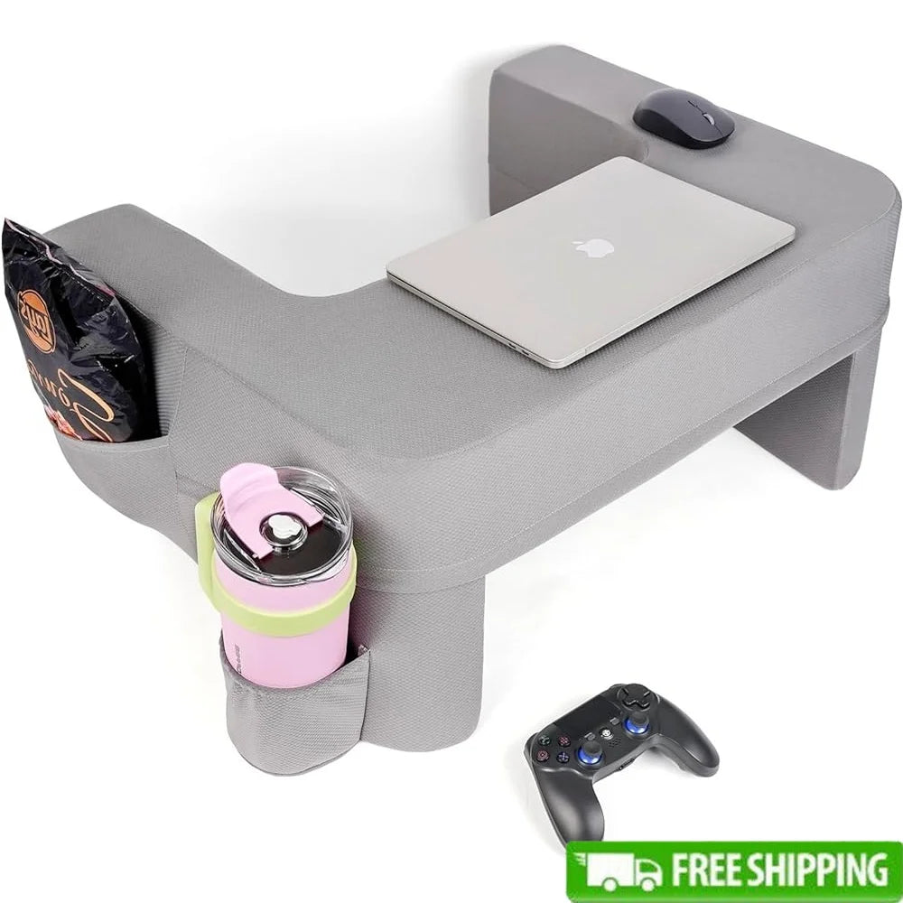 Ergonomic Reading Pillow Gaming Lap Desk with Cup Holder