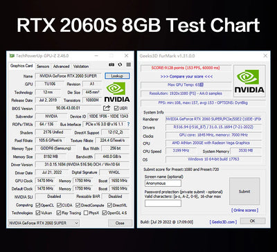 MLLSE RTX 2060 Super 8GB Graphics Card GDDR6 256 Bit PCI-E 3.0×16 8Pin NVIDIA GPU Rtx 2060super Gaming Video Card Placa De Vide