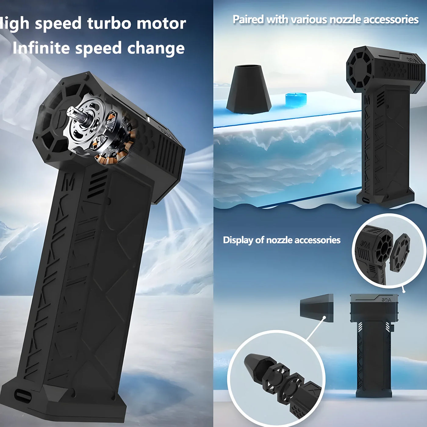 S16 Electric Air Duster, Mini Turbo Jet Fan,Handheld Brushless Motor130,000 RPM, Cleaning PC and Keyboard, Car and Home
