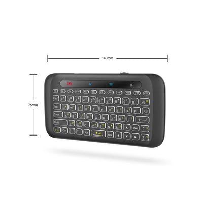 Touch Screen Air Mouse Backlight Keyboard Colorful LED Touchpad Keyboard Wireless Adjustable Brightness with USB Dongle Receiver