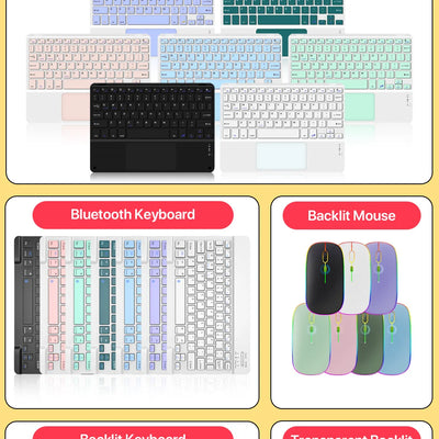 Wireless Backlight Keyboard And Mouse With Touchpad For Apple Huawei Samsung Xiaomi Rechargeable Ultra-Thin Tablet Teclado