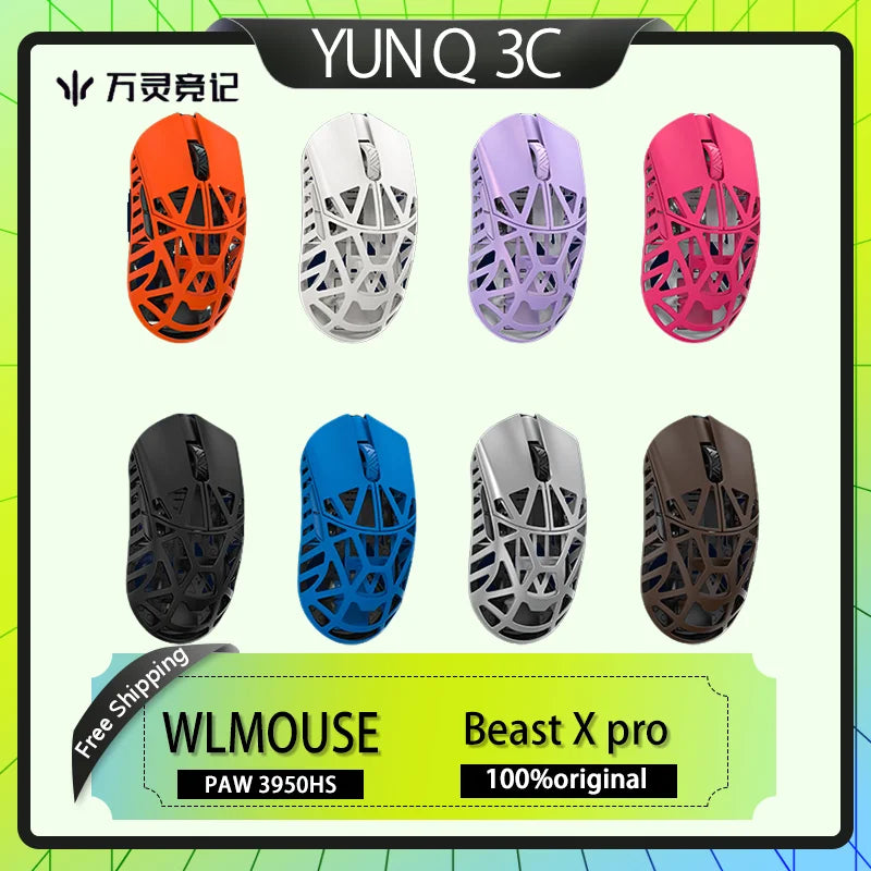 WLMOUSE Beast X Pro Wireless Mouse 49g 8K Customized Micro Motion Electronic Sports Game Office Mouse Computer Accessories Gift