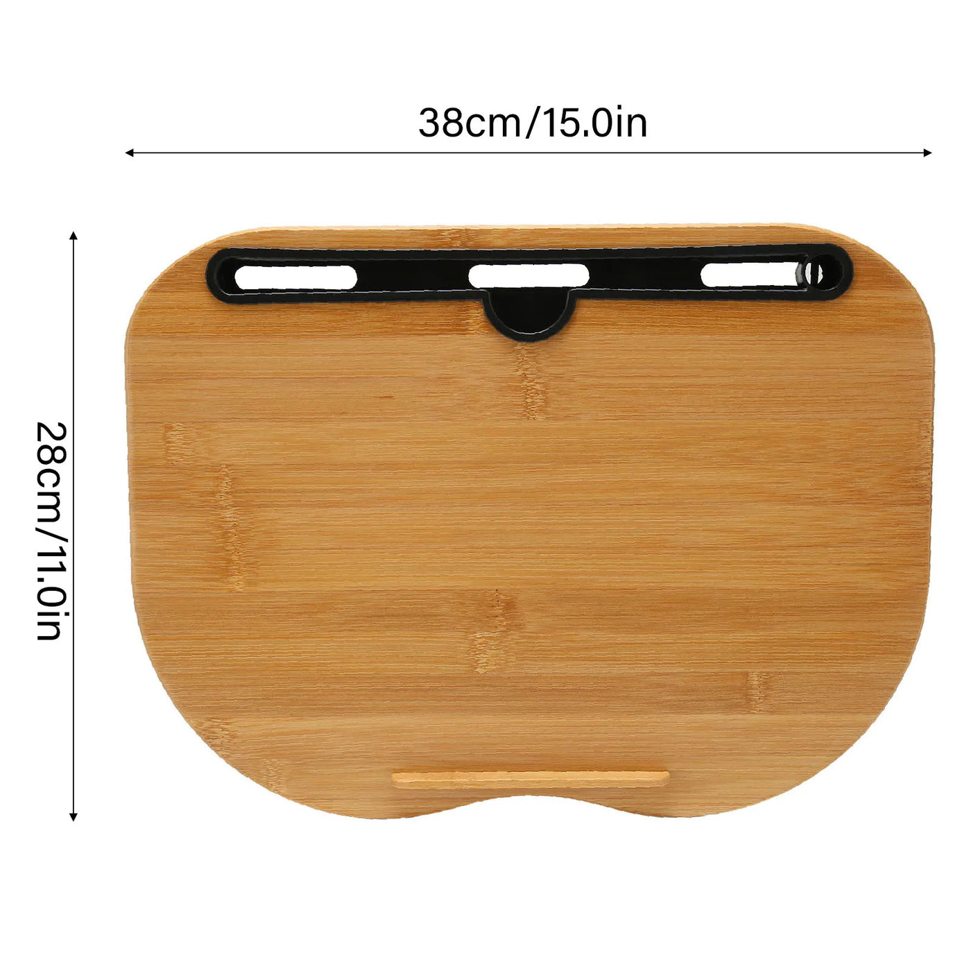Laptop Desk with Pillow Cushion Bamboo Wood Portable Lap Desk Computer Laptop Stand for Up to 15.6 Inch Laptops Tablet PC