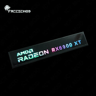 FREEZEMOD Mini VGA Side Light Panel 5V 3PIN A-RGB Graphics Card Luminous Nameplate PC Case Decorative Light Panel AURA SYNC