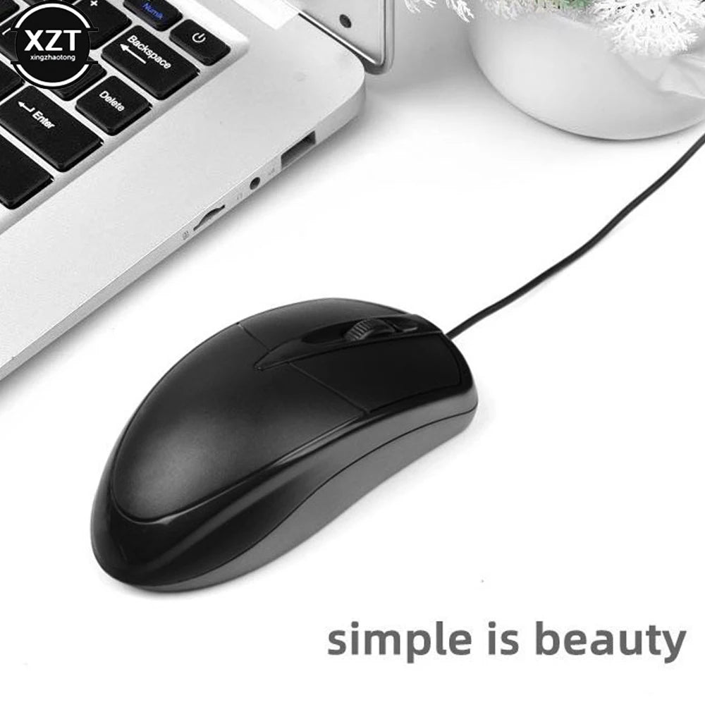 Ultra Thin USB Wired Mouse 1000 DPI Mice Mute Button For Laptop PC Wired Mouse For MacBook Air Pro Computer Peripherals