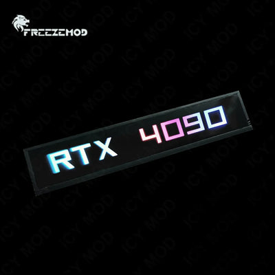 FREEZEMOD Mini VGA Side Light Panel 5V 3PIN A-RGB Graphics Card Luminous Nameplate PC Case Decorative Light Panel AURA SYNC
