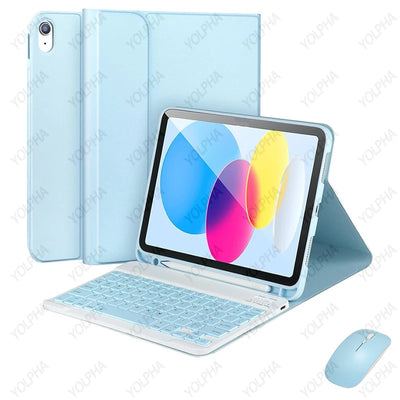 iPad 10th Gen Case with Keyboard Wireless Detachable Folio Keyboard Cover with Mouse Pencil Slot for iPad 10th Gen 10.9Inch 2022