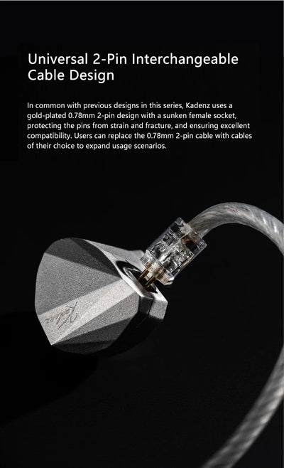 MOONDROP Kadenz Dynamic Driver lEMs In-ear Headphones Wired  Earbuds with Versatile Connectivity and High-Quality Cable