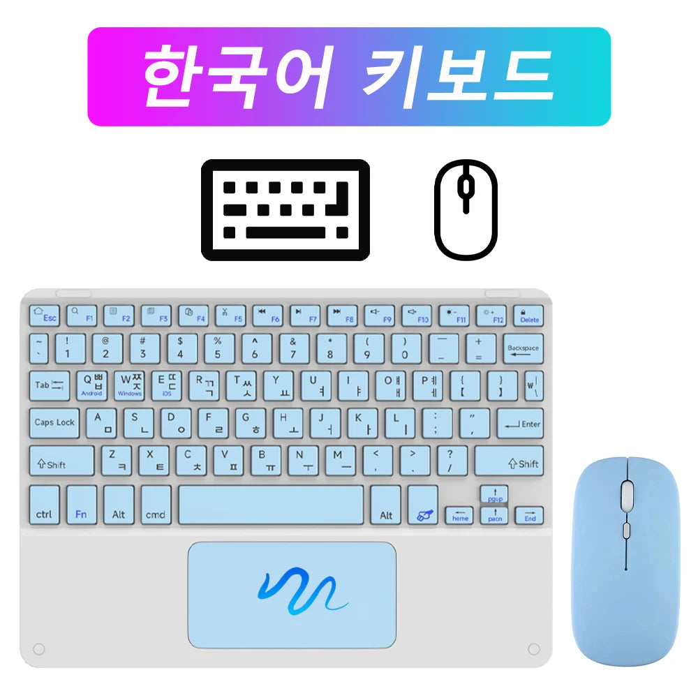 Wireless Keyboard with Touchpad for Android iOS Windows Bluetooth Keyboard and Mouse For Samsung Apple Lenovo Phone Tablet