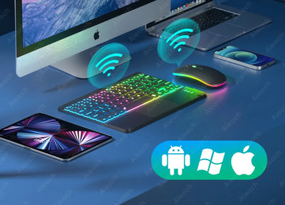 Rechargeable Backlit Tablet Android Keyboard,Wireless Bluetooth Keyboard with Touchpad for Xiaomi Pad 5 6 Pro iPad 9th 10th Gen