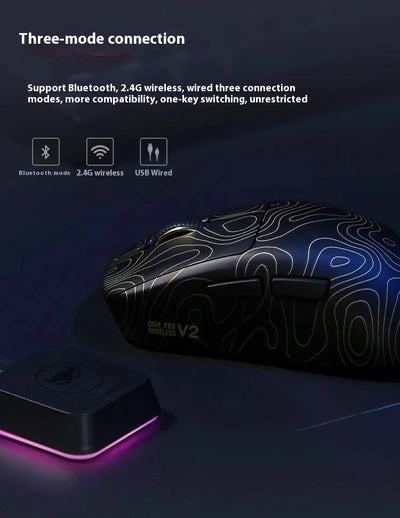 Waizowl Ogm Pro V2 Mouse Three Mode Wireless Paw3950 30000dpi Lightweight Customized Gaming Mouse For Desktop Computer Mice Gift