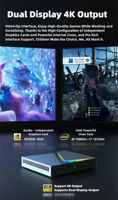 Mini PC intel Core i9-10885H i7-10870H Nvidia GTX1650