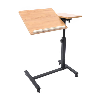 58-90cm Adjustable Height Laptop Desk Rectangle Desktop 4 Universal Wheels (All with Brakes)