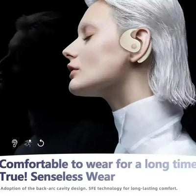 Awaze Lab X15 Pro Waterproof Earbuds Ear Mounted Wireless Earbuds Headphones BT 5.4 Over-Ear Noise Canceling Suitable For Laptop
