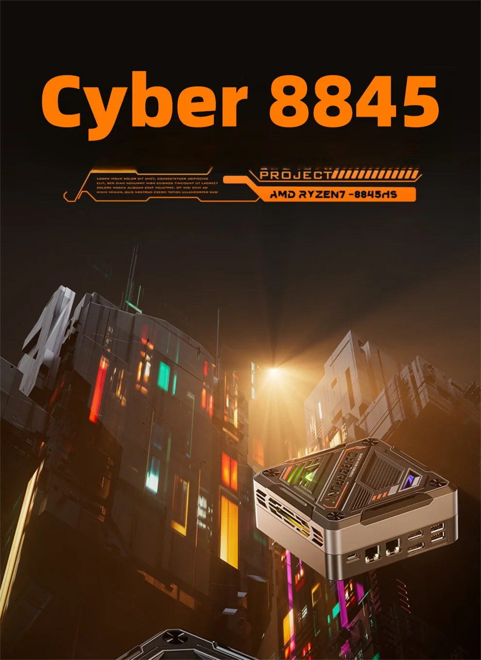 Mini Pc AMD Ryzen R7-7840HS 8 Core 16 Thread Computer