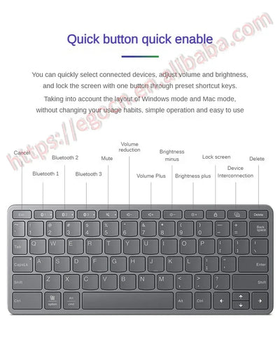 Xiaoxin Wireless Keyboard Air Portable for Lenovo Pad Studio Pad 2024 Legion Y700 Pad Pro Android Apple Windows MacOS