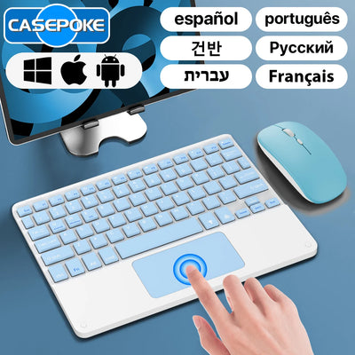 Wireless Keyboard with Touchpad for Android iOS Windows Bluetooth Keyboard and Mouse For Samsung Apple Lenovo Phone Tablet