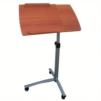 Mobile Rolling Laptop Desk Bedside Stand Height Adjustable Computer Laptop Table
