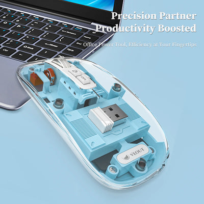 VEOUT E3 Silent Wireless Mouse - Quiet Computer Mice Wireless Mouse for Office Use Comfortable Ergonomic Design
