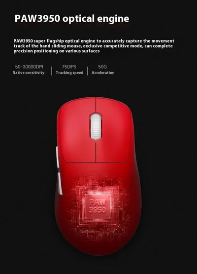 Waizowl OGM Pro V2 Gaming Mouse Customize Wireless Three-Mode Paw3950 30000dpi Lightweight Gaming Mouse E-sports Ergonomic