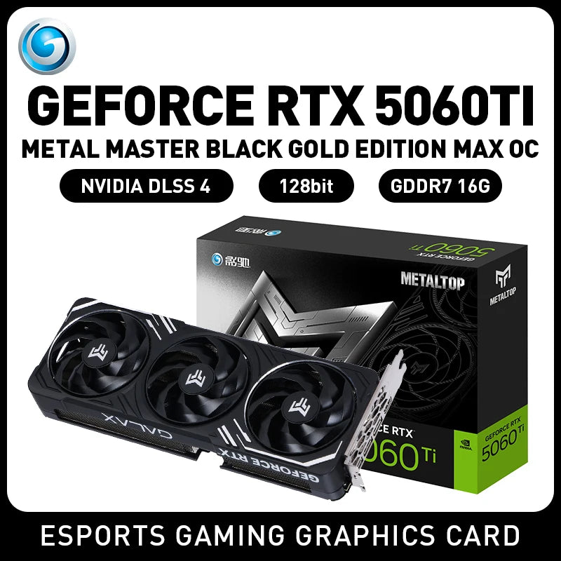 GALAX RTX5060Ti MAX OC 16G Gaming Graphics Card 5060ti rtx 5060 ti 128-bit GDDR7 Desktop placa de video Video Card