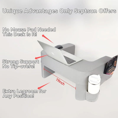 Ergonomic Reading Pillow Gaming Lap Desk with Cup Holder