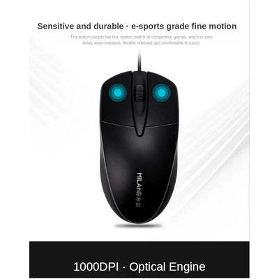100cm Wired Mini Mouse Silent Ergonomic Wired Computer Mouse For Computer Laptop Tablet Mause Notebook Accessories E2D7