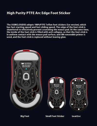 Waizowl OGM CloudXS Gaming Mouse Wireless 3mode E-sports Mice PAW3950 Lightweight Customziation Mouse Computer Accessories Gifts
