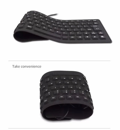 85 Keys Silicon Soft Keyboard USB Plug Play  Wired Gamer Waterproof Russian Keyboard Tablet Desktop Pad PC Tablet