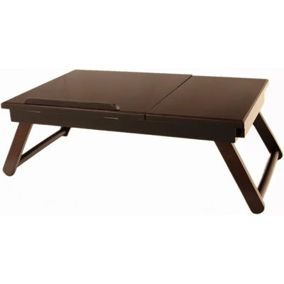 Foldable Wooden Lap Desk with Drawer Perfect Study Reading Work Convenience Easy to Wipe Clean