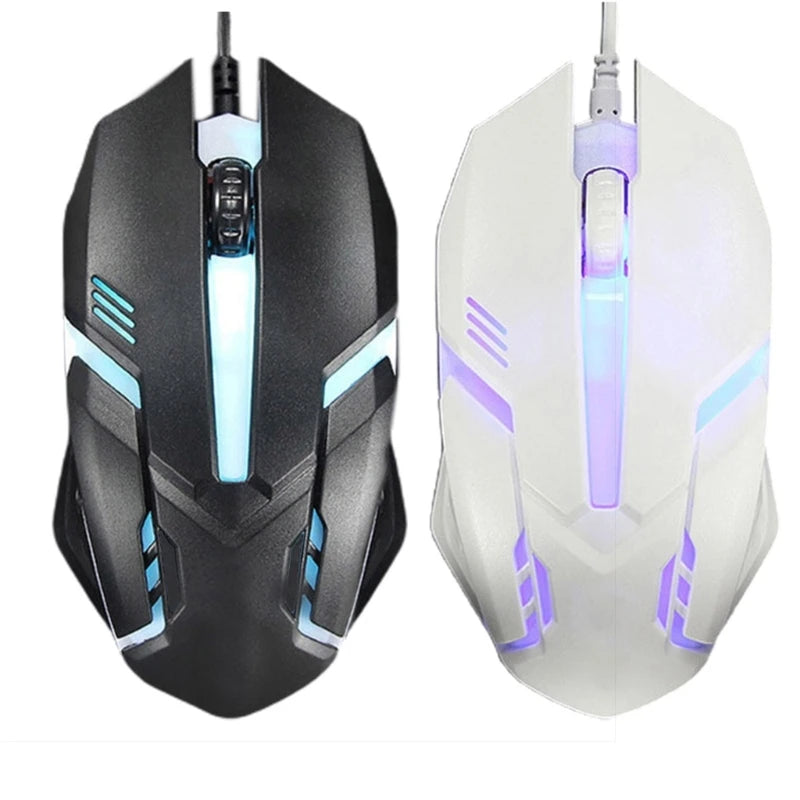 DN59 Mouse Gaming PC Gaming Mice 1000 Adjustable DPI Ergonomic Wired Mouse 7 Color Gradient Light Comfortable Gamer Mouse
