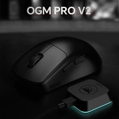 WAIZOWL OGM Pro V2 PAW3950 Gaming Mouse 30000DPI 2.4G 3 Mode E-Sports Gaming Mouse With 8k Dongle Rechargeable Ergonomic Mouses