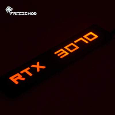 FREEZEMOD Mini VGA Side Light Panel 5V 3PIN A-RGB Graphics Card Luminous Nameplate PC Case Decorative Light Panel AURA SYNC