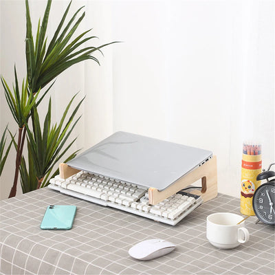 Wood Laptop Stand Assembled Lapdesk Riser For 11-17 inch Laptop Wooden Cooling Bracket For Macbook Dell Reinforced Support Base
