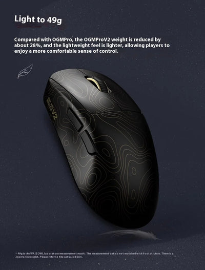 Waizowl Ogm Pro V2 Mouse Three Mode Wireless Paw3950 30000dpi Lightweight Customized Gaming Mouse For Desktop Computer Mice Gift